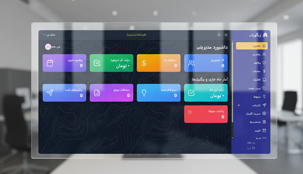 نمایی از داشبورد زدکوچ